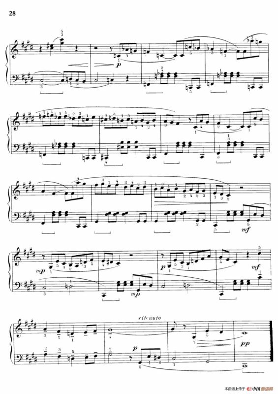 Thirty Pieces For Children Op.27（30首儿童钢琴曲 16—20）