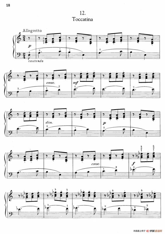 Thirty Pieces For Children Op.27（30首儿童钢琴曲 11—15）