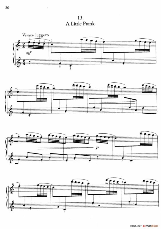 Thirty Pieces For Children Op.27（30首儿童钢琴曲 11—15）