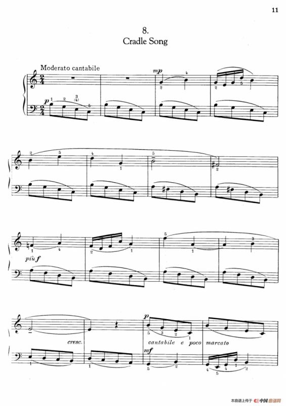 Thirty Pieces For Children Op.27（30首儿童钢琴曲 6—10）