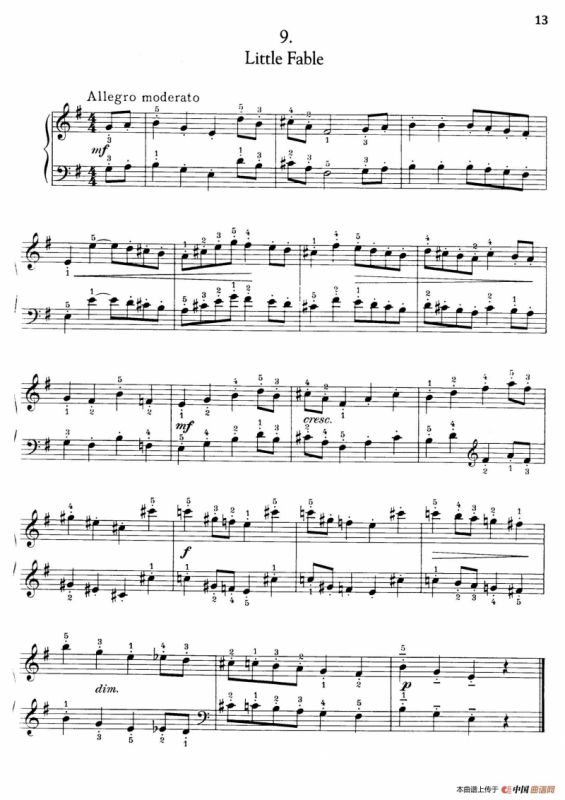 Thirty Pieces For Children Op.27（30首儿童钢琴曲 6—10）