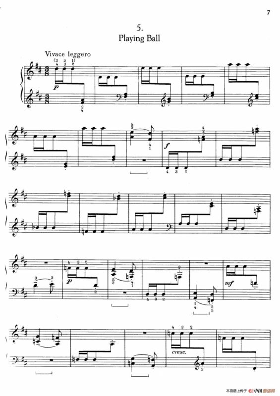 Thirty Pieces For Children Op.27（30首儿童钢琴曲 1—5）