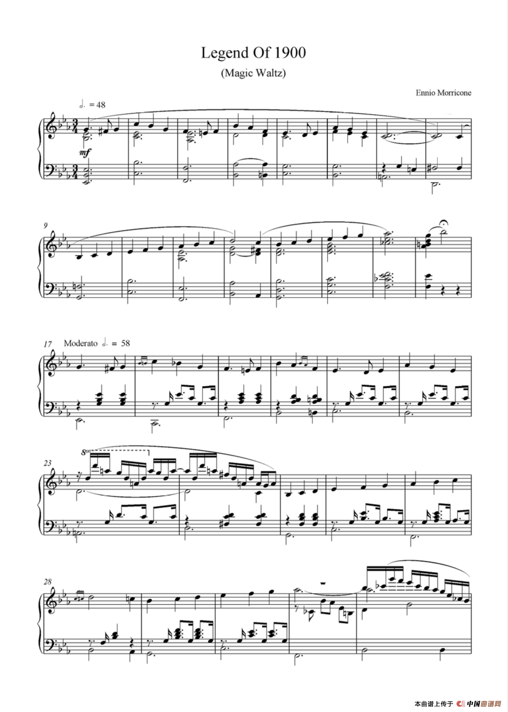 魔幻圆舞曲 Legend of 1900（选自电影《海上钢琴师》）