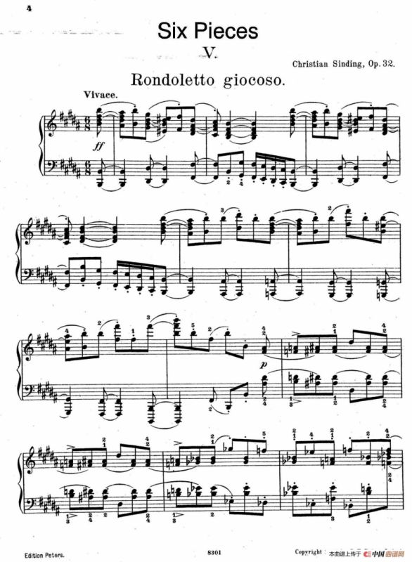 Six Pieces Op.32（6首小品·5. 快乐小回旋曲）