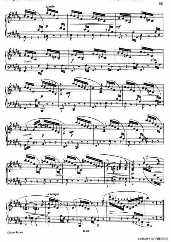 Akvareller Op.19（水彩画 8. 间奏曲）