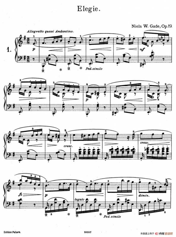 Akvareller Op.19（水彩画·1. 悲歌）