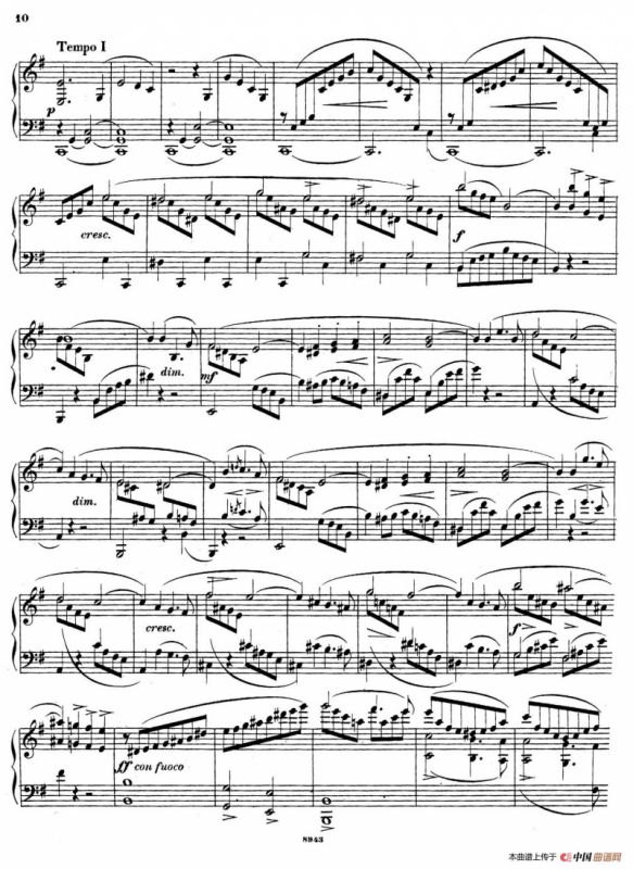 Piano Sonata in e Minor Op.28（e小调钢琴奏鸣曲）