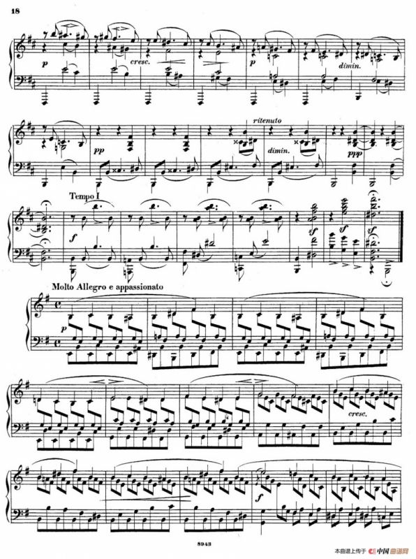 Piano Sonata in e Minor Op.28（e小调钢琴奏鸣曲）