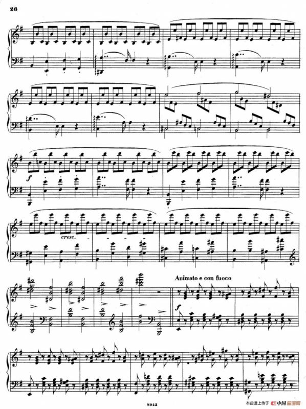 Piano Sonata in e Minor Op.28（e小调钢琴奏鸣曲）