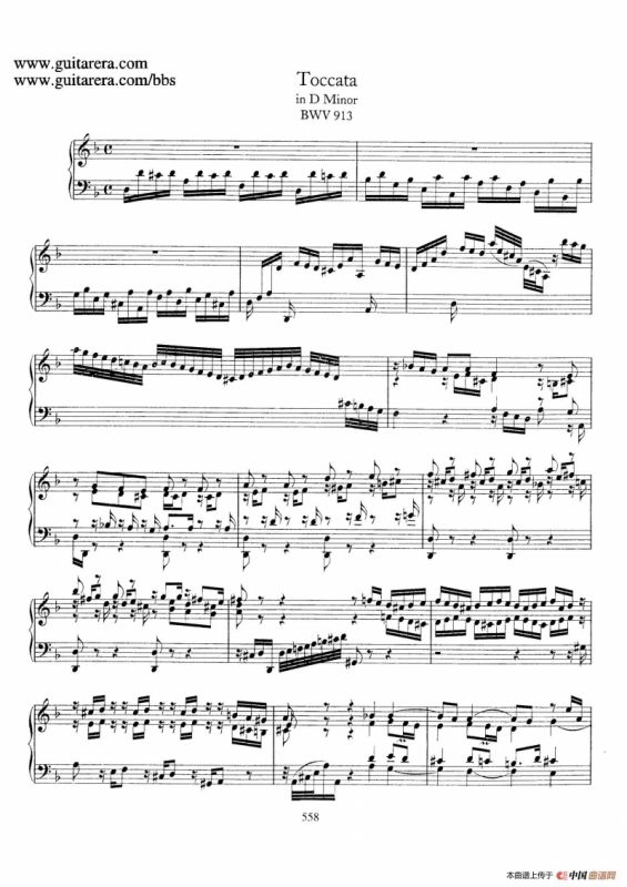 Toccata BWV 913（7首托卡塔·No.4.d小调）
