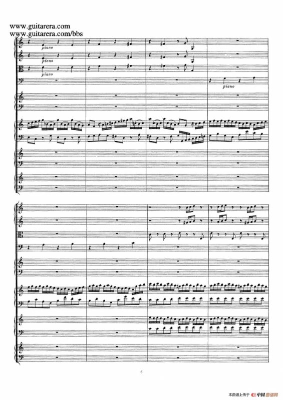 为四架古钢琴而作的a小调协奏曲 BWV 1065（总谱）