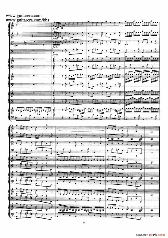 为四架古钢琴而作的a小调协奏曲 BWV 1065（总谱）