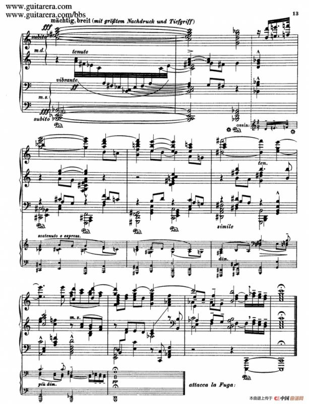 Toccata, Adagio and Fugue in C Major BWV 564 （C大调托卡塔、柔板和赋格）