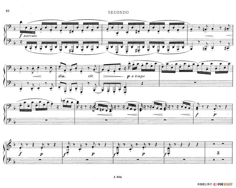 d小调托卡塔与赋格（BWV 565·雷格改编钢琴四手联弹版）