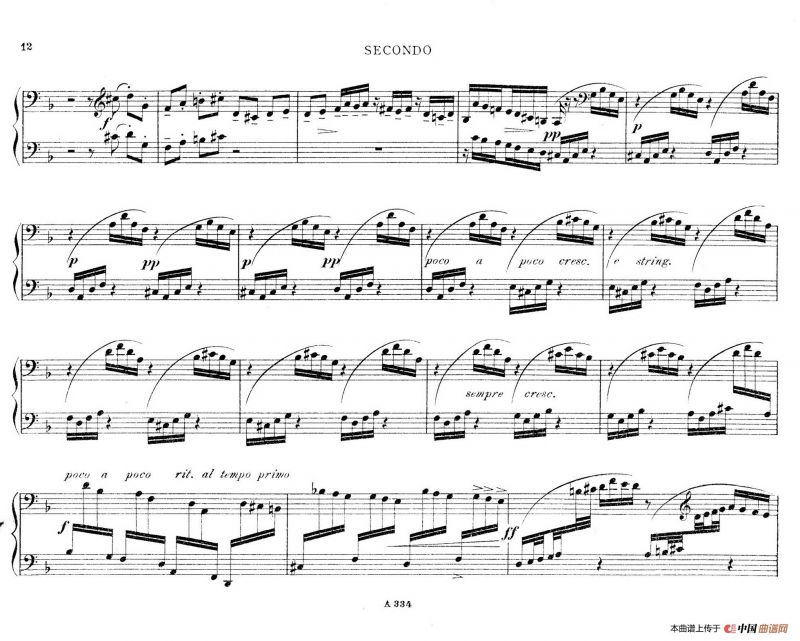 d小调托卡塔与赋格（BWV 565·雷格改编钢琴四手联弹版）