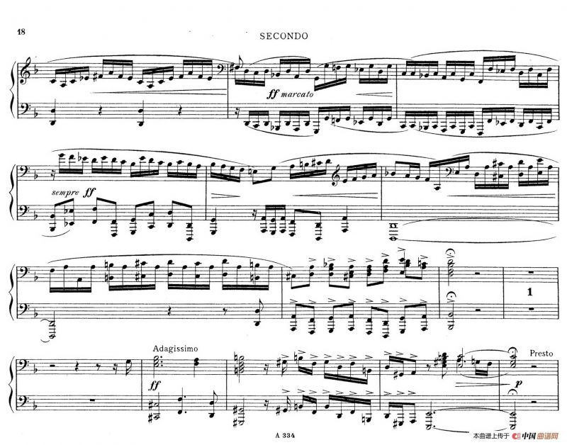 d小调托卡塔与赋格（BWV 565·雷格改编钢琴四手联弹版）