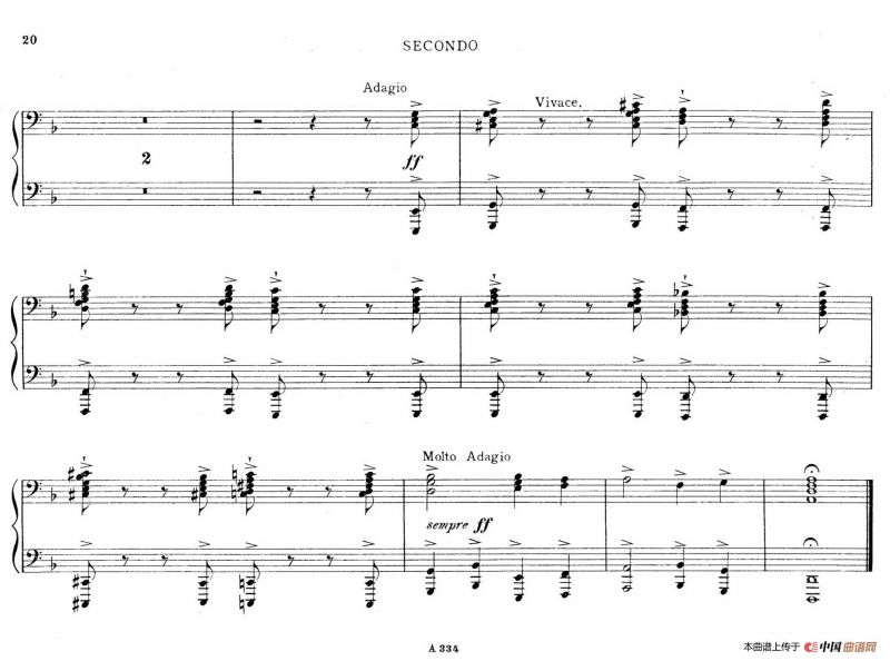 d小调托卡塔与赋格（BWV 565·雷格改编钢琴四手联弹版）