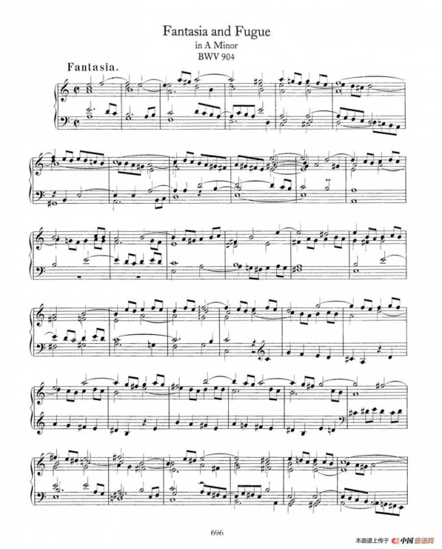 Fantasia and Fugue in a Minor BWV 904（a小调幻想曲与赋格）