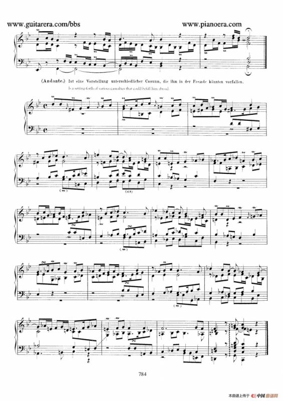 Capriccio in B-flat Major BWV 992（降B大调随想曲）