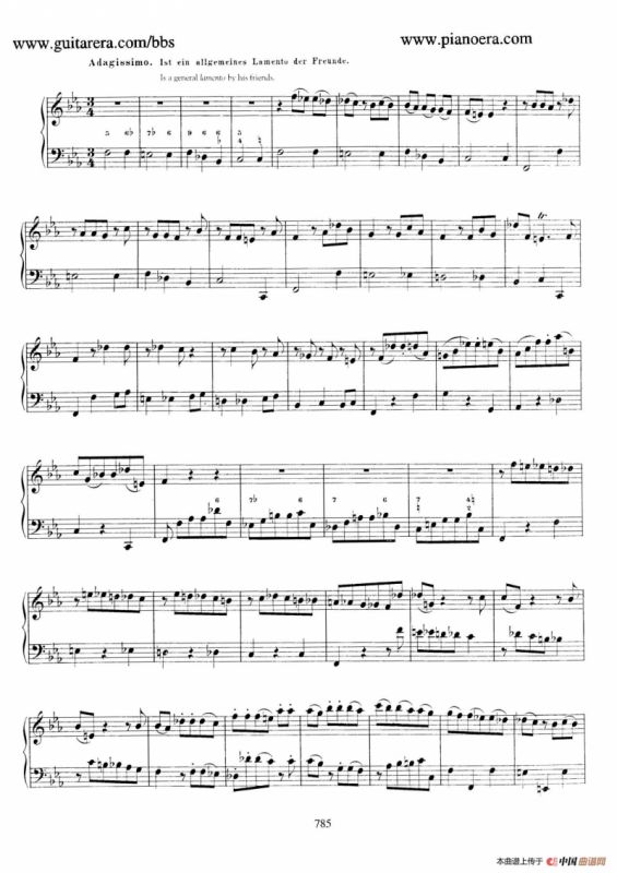 Capriccio in B-flat Major BWV 992（降B大调随想曲）