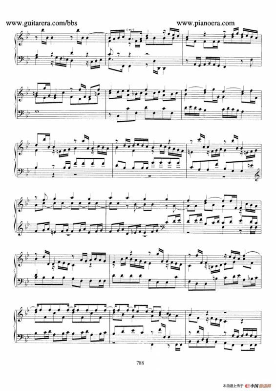 Capriccio in B-flat Major BWV 992（降B大调随想曲）