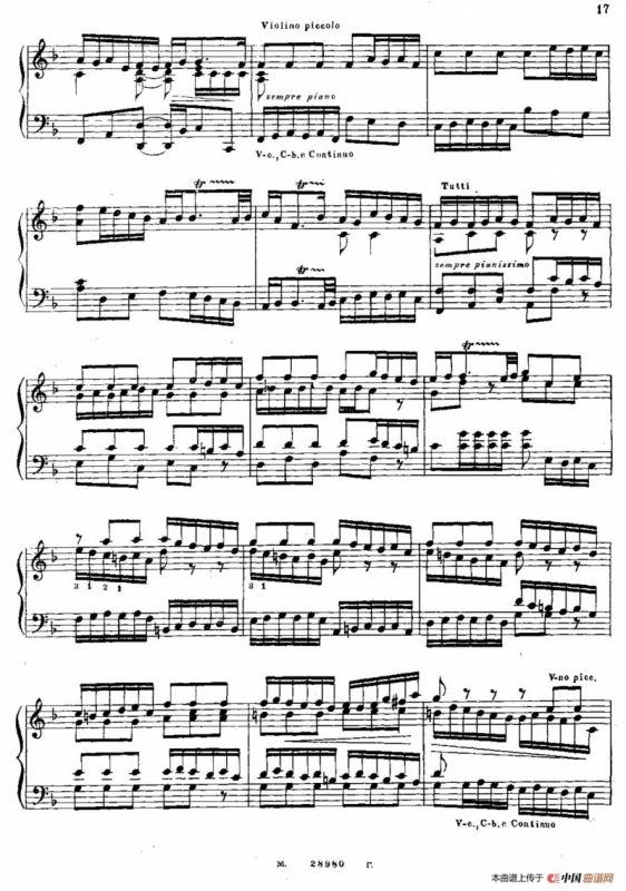 Brandenburg Concerto No.1 in F Major BWV 1046（F大调第一勃兰登堡协奏曲·第三乐章）