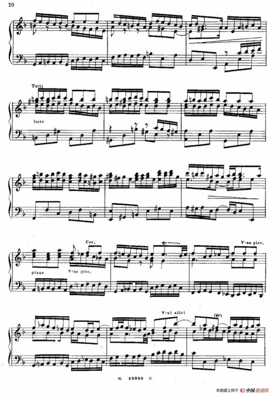 Brandenburg Concerto No.1 in F Major BWV 1046（F大调第一勃兰登堡协奏曲·第三乐章）