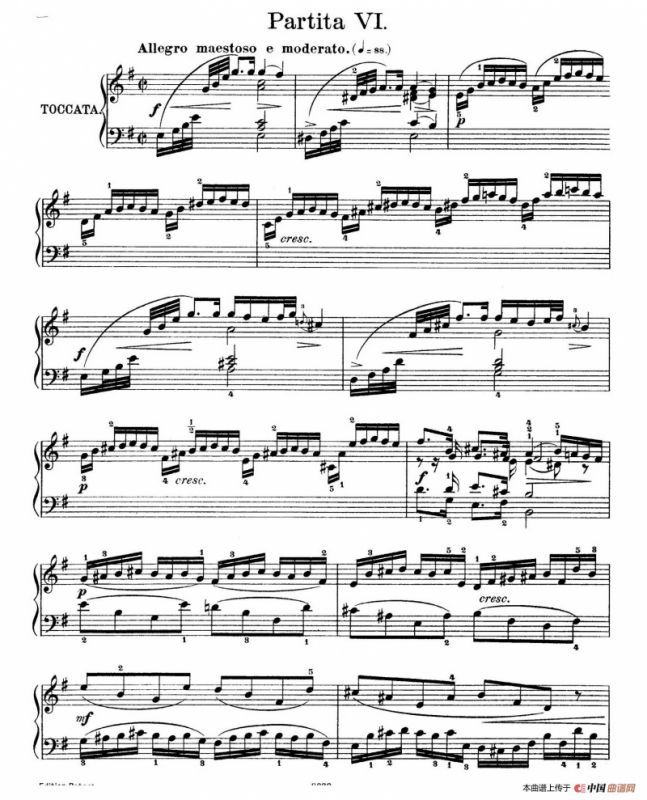 Six Partitas BWV 825-830（6首帕蒂塔·6）