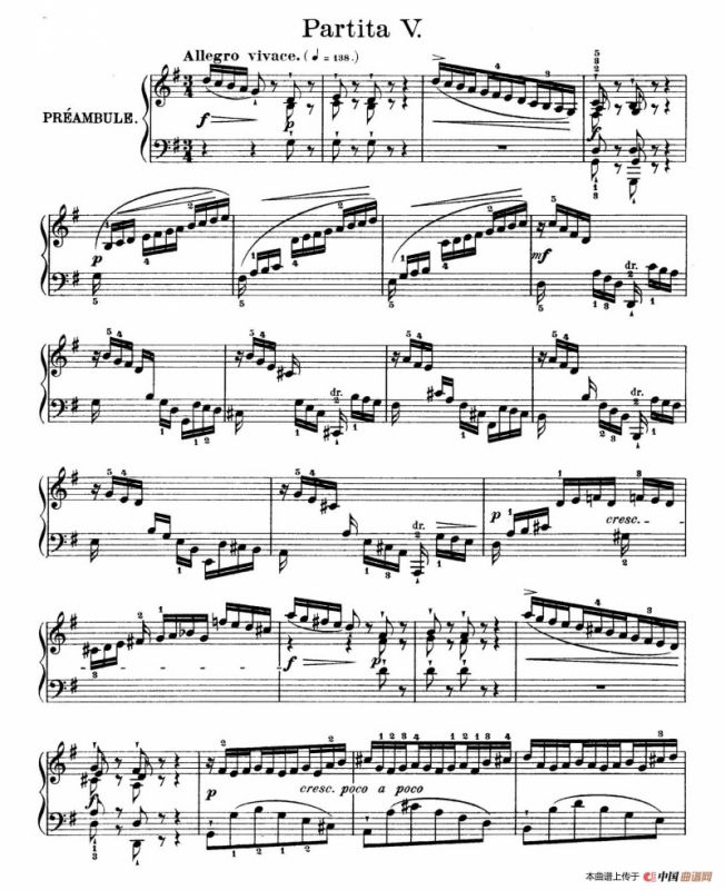 Six Partitas BWV 825-830（6首帕蒂塔·5）