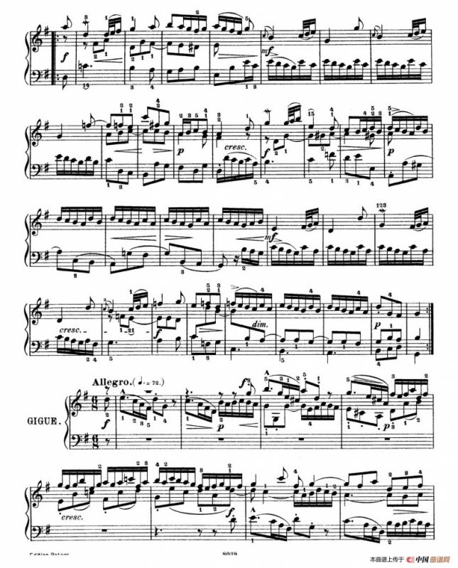 Six Partitas BWV 825-830（6首帕蒂塔·5）