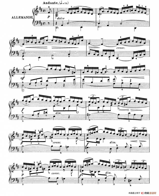 Six Partitas BWV 825-830（6首帕蒂塔·4）
