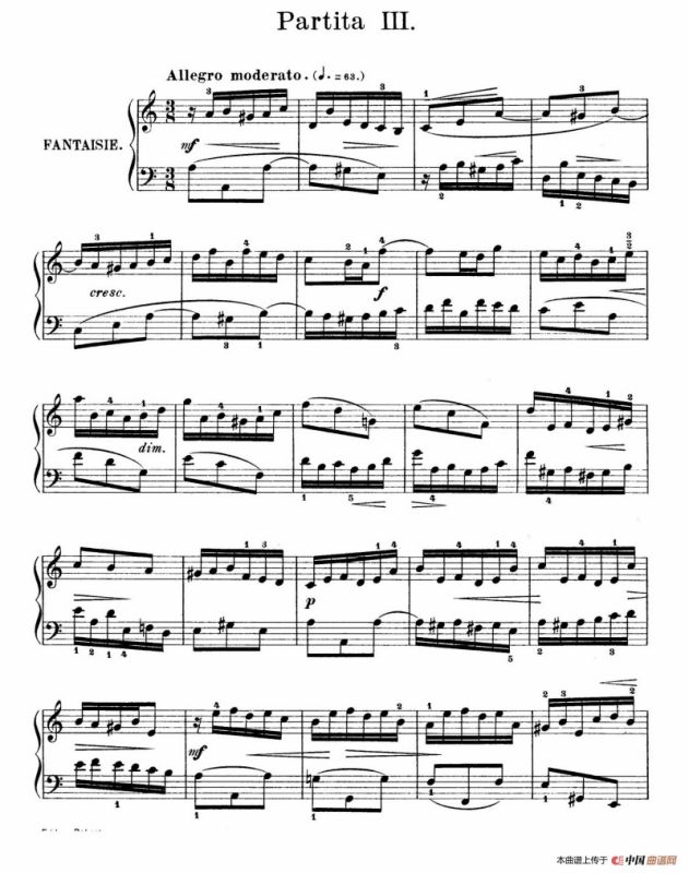 Six Partitas BWV 825-830（6首帕蒂塔·3）