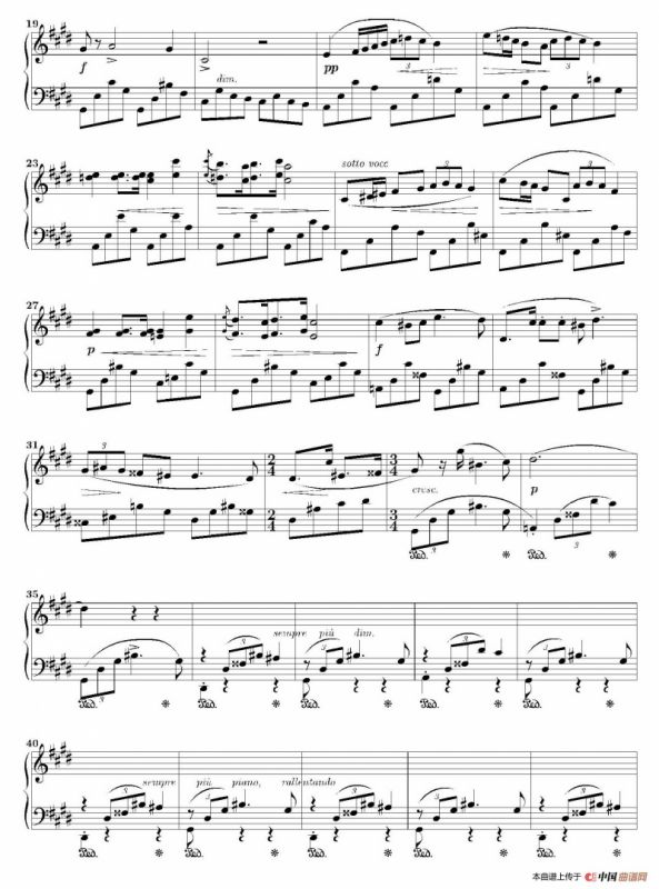 Nocturne in c-sharp Minor Op.posth （升c小调夜曲）