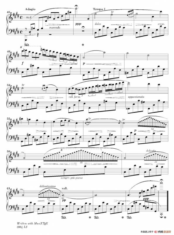 Nocturne in c-sharp Minor Op.posth （升c小调夜曲）