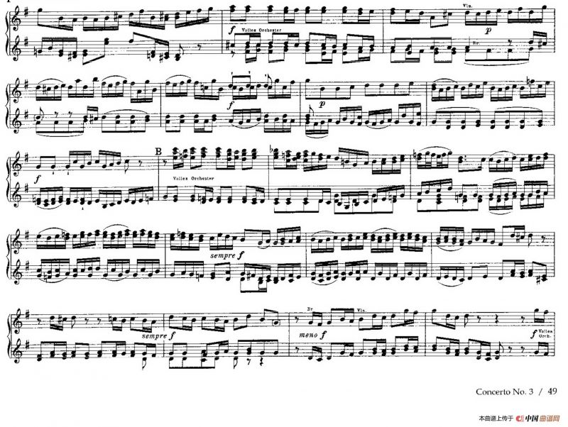 Brandenburg Concerto No.3 in G Major BWV.1048（G大调第三勃兰登堡协奏曲·四手联弹版）