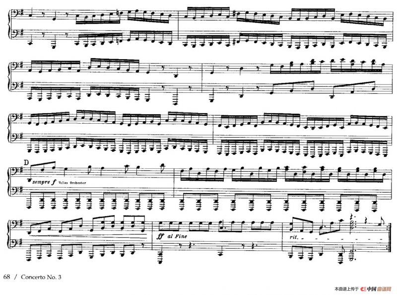 Brandenburg Concerto No.3 in G Major BWV.1048（G大调第三勃兰登堡协奏曲·四手联弹版）