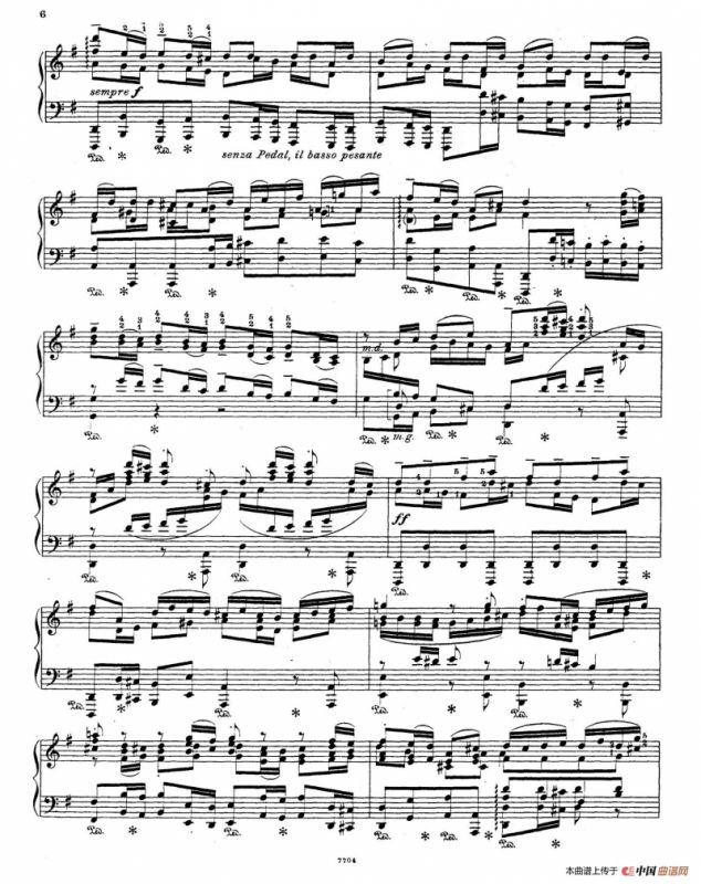 Brandenburg Concerto No.3 in G Major BWV.1048（G大调第三勃兰登堡协奏曲·钢琴独奏版）