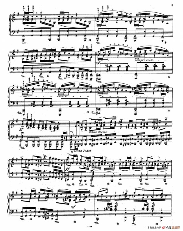 Brandenburg Concerto No.3 in G Major BWV.1048（G大调第三勃兰登堡协奏曲·钢琴独奏版）