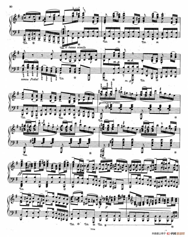 Brandenburg Concerto No.3 in G Major BWV.1048（G大调第三勃兰登堡协奏曲·钢琴独奏版）