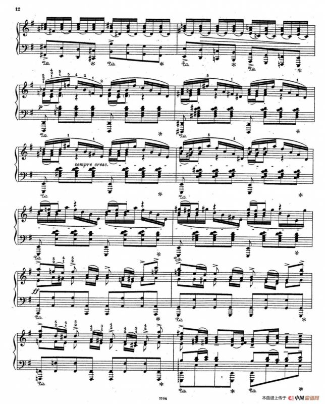 Brandenburg Concerto No.3 in G Major BWV.1048（G大调第三勃兰登堡协奏曲·钢琴独奏版）