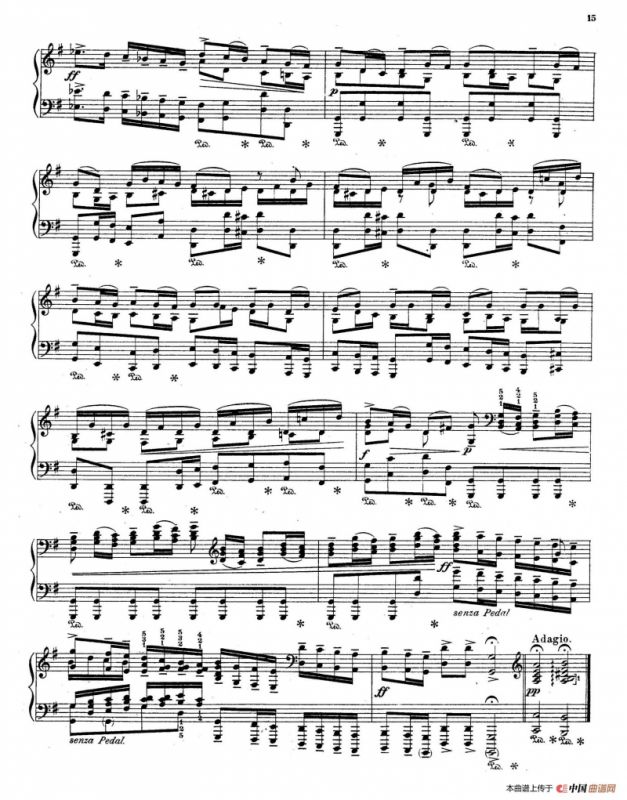 Brandenburg Concerto No.3 in G Major BWV.1048（G大调第三勃兰登堡协奏曲·钢琴独奏版）