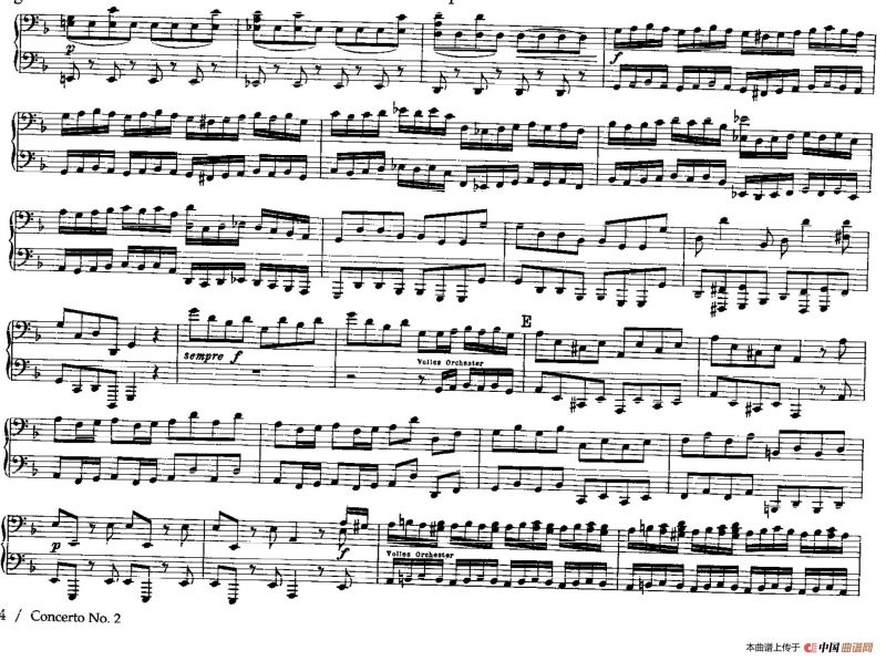 Brandenburg Concerto No.2 in F Major BWV.1047（F大调第二勃兰登堡协奏曲·四手联弹版）