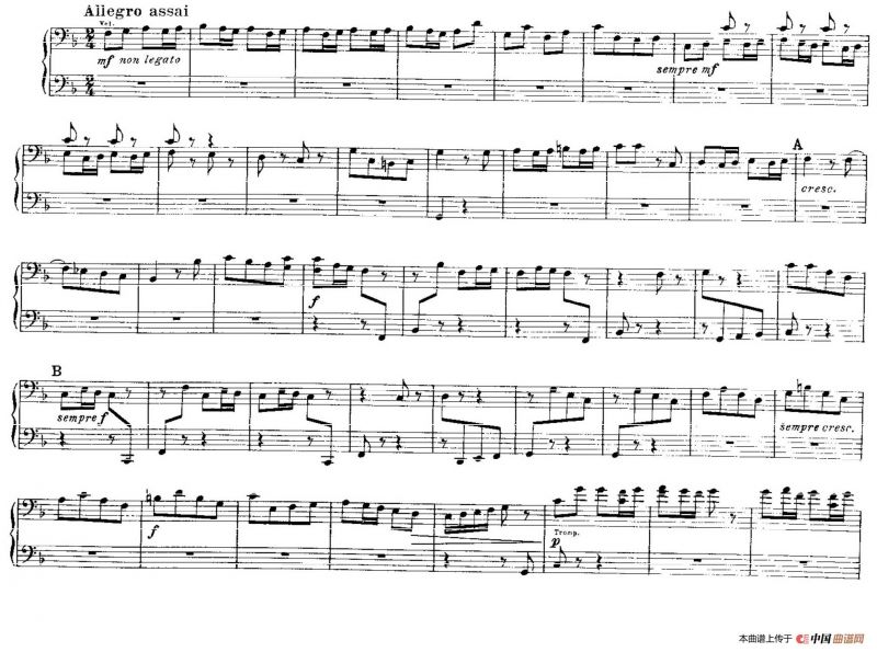 Brandenburg Concerto No.2 in F Major BWV.1047（F大调第二勃兰登堡协奏曲·四手联弹版）