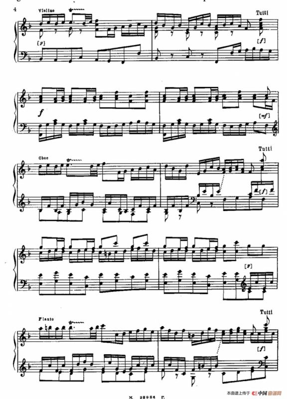 Brandenburg Concerto No.2 in F Major BWV.1047（F大调第二勃兰登堡协奏曲·钢琴独奏版）
