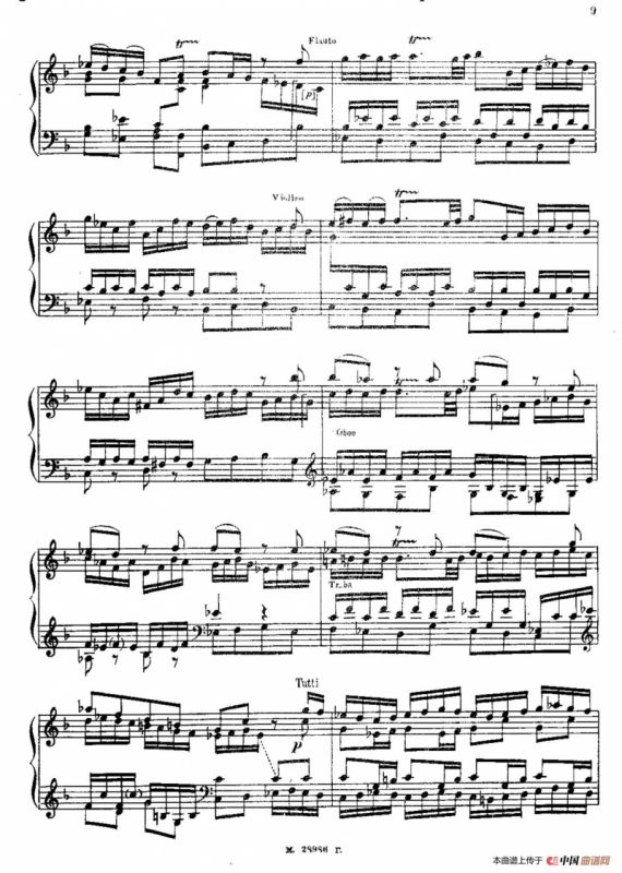 Brandenburg Concerto No.2 in F Major BWV.1047（F大调第二勃兰登堡协奏曲·钢琴独奏版）