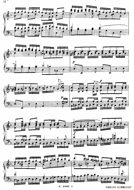 Brandenburg Concerto No.2 in F Major BWV.1047（F大调第二勃兰登堡协奏曲·钢琴独奏版）