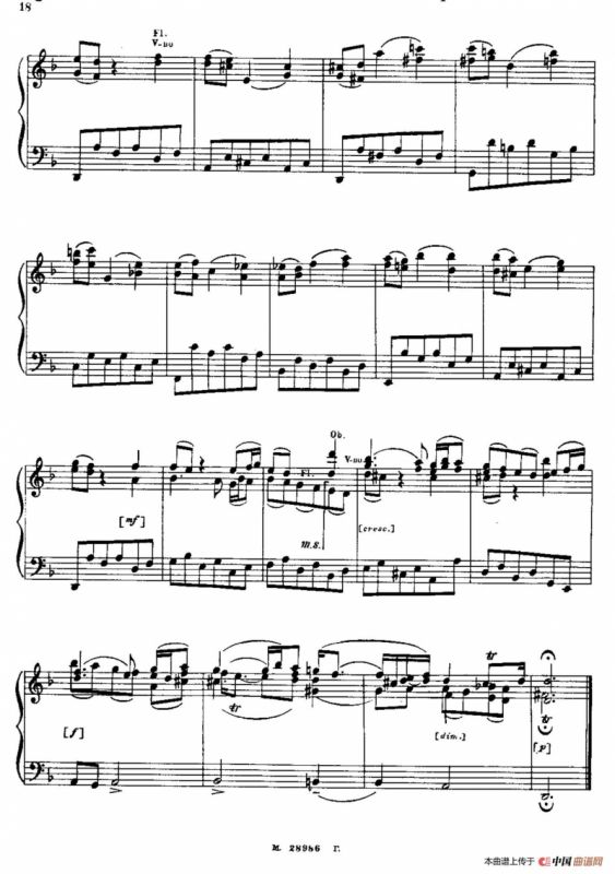Brandenburg Concerto No.2 in F Major BWV.1047（F大调第二勃兰登堡协奏曲·钢琴独奏版）