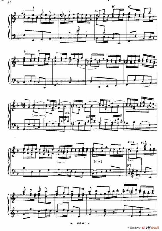 Brandenburg Concerto No.2 in F Major BWV.1047（F大调第二勃兰登堡协奏曲·钢琴独奏版）