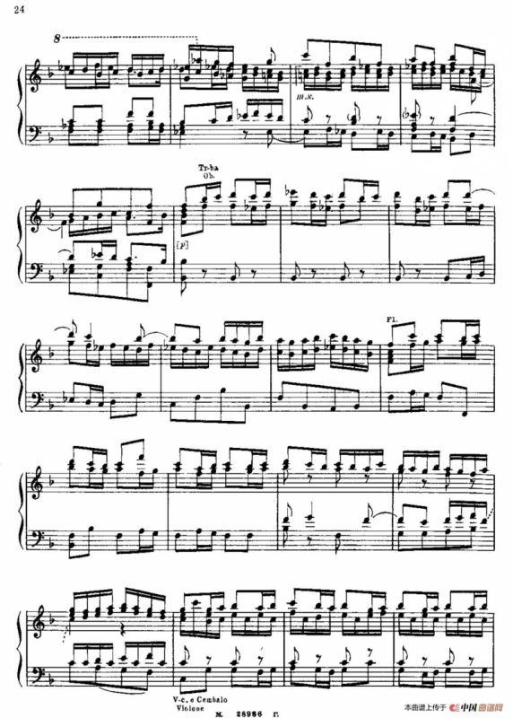 Brandenburg Concerto No.2 in F Major BWV.1047（F大调第二勃兰登堡协奏曲·钢琴独奏版）