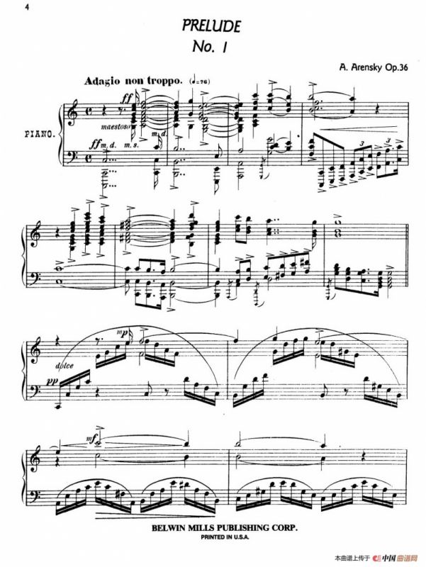 24 Characteristic Pieces Op.36（24首性格小品·1）